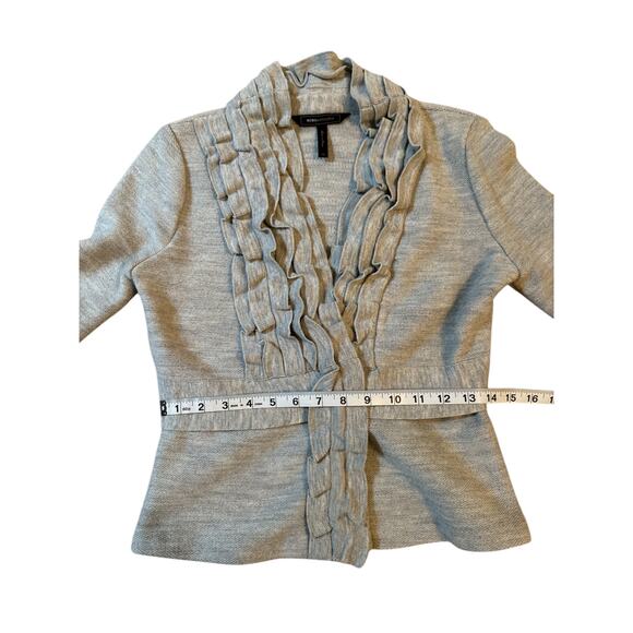BCBG MaxAzria 100% Wool Ruffle Cardigan Blazer – Women’s XS - Picture 9 of 10